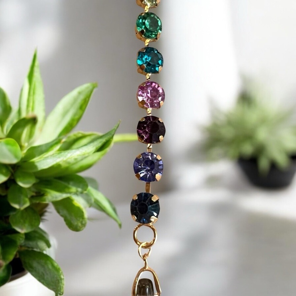 Bag charm MultiColor Rhinestone Cupchain & Pendant. - Picture 6 of 14